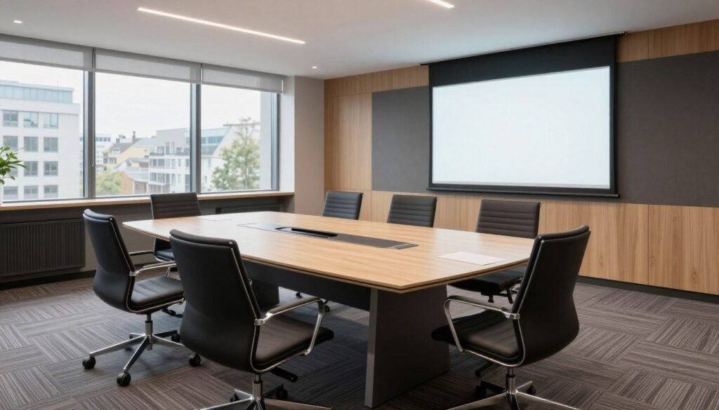 Modern business hotel meeting room and workspace in Luxembourg