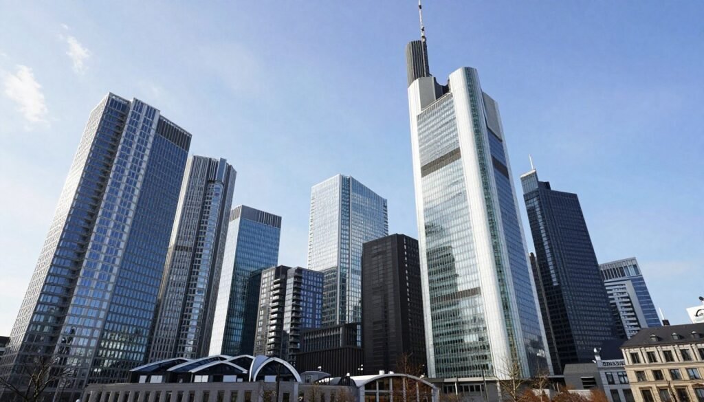 The Best Hotels in Frankfurt 30 Modern glass skyscrapers in Frankfurt financial district