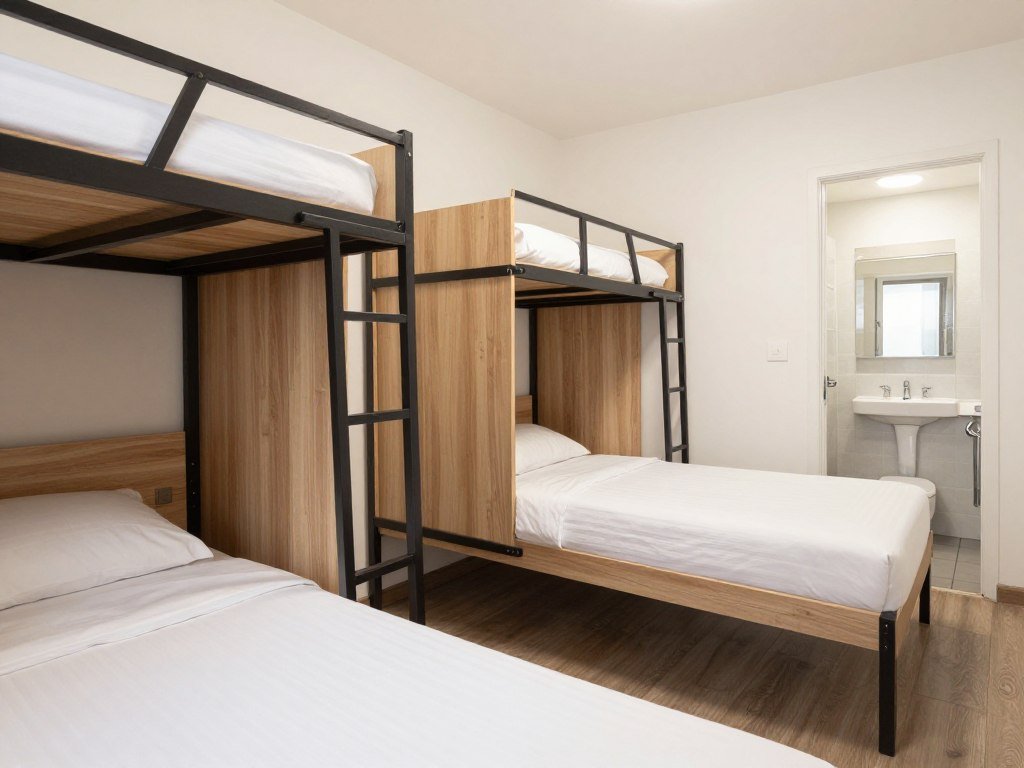 Modern hostel private room