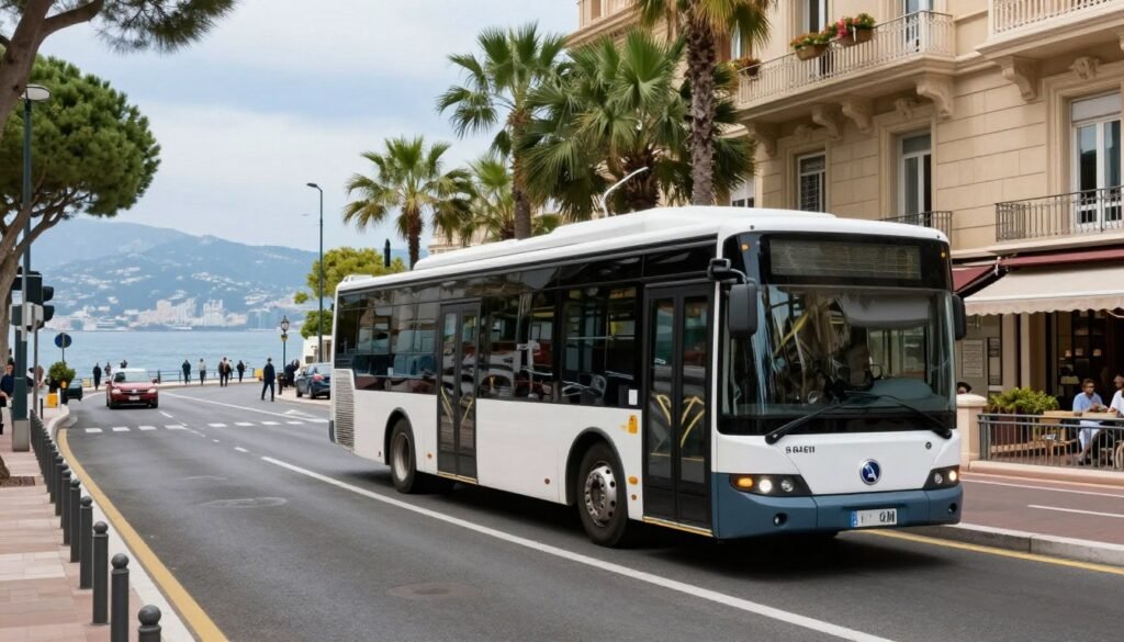 Monaco public bus and transportation