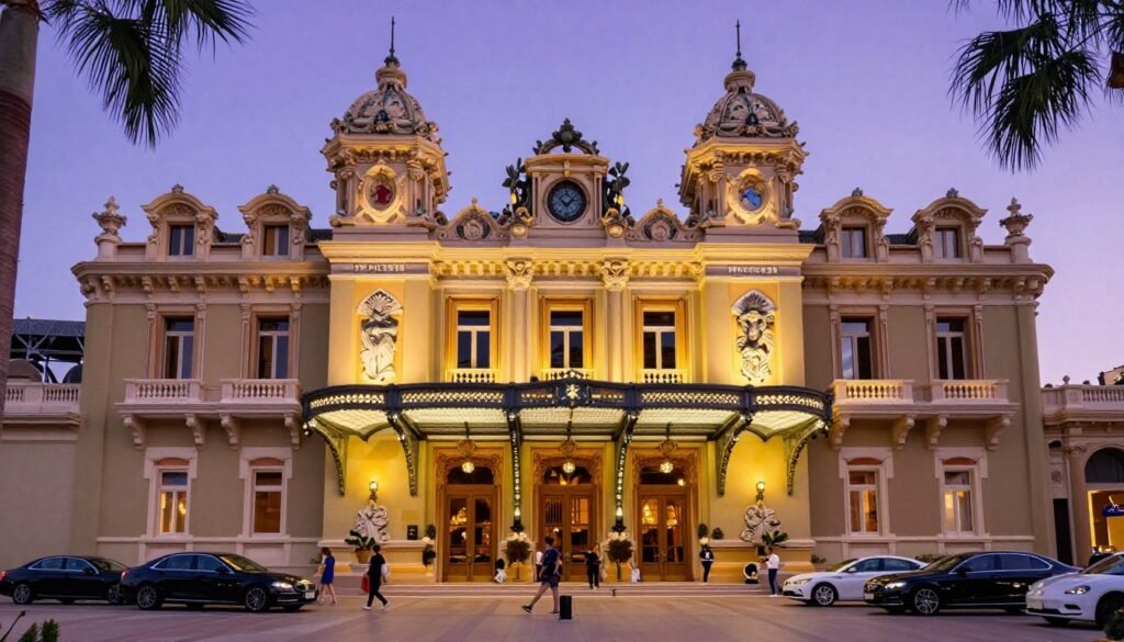 The Best Things to Do in Monaco 3 Monte Carlo Casino exterior facade at dusk