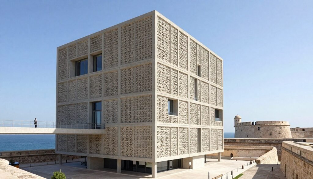The Best Things to Do in Marseille 6 MuCEM museum building with its distinctive lattice exterior in Marseille
