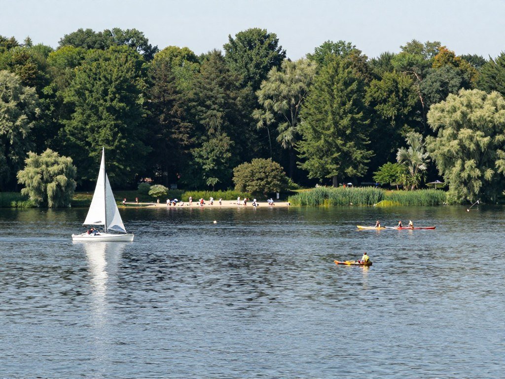 The Best Things to Do in Berlin 36 Müggelsee peaceful lake surrounded by forest with boats and swimmers