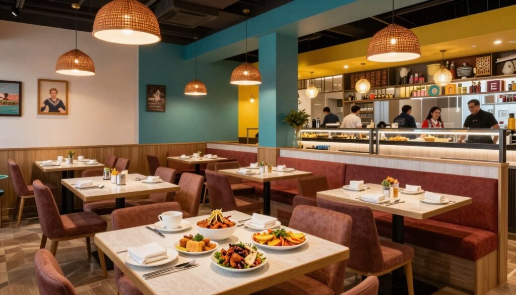 Best Restaurants Birmingham England 7 MyLahore Birmingham restaurant with colorful interior and food display