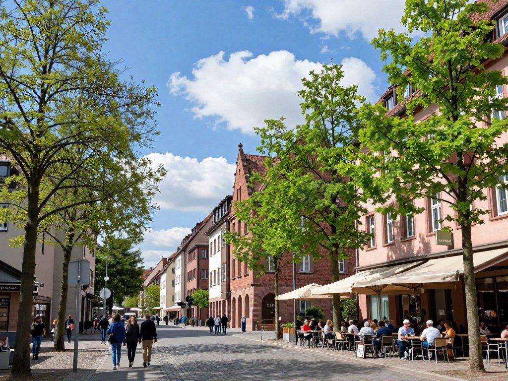 Nuremberg hotels and city during spring shoulder season with pleasant weather