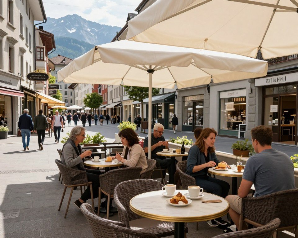 The Best Hotels in Balzers 15 Outdoor café terrace in Vaduz near Balzers with mountain views