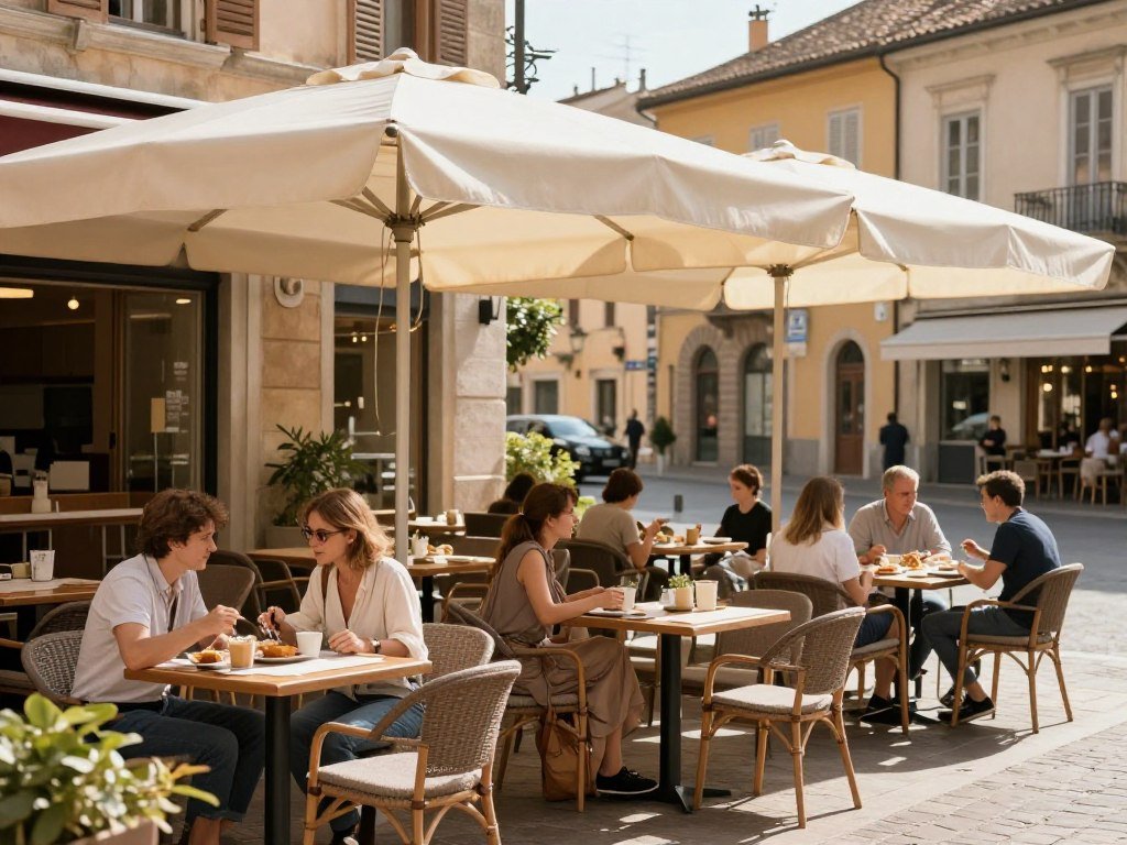 Outdoor terrace dining in Differdange