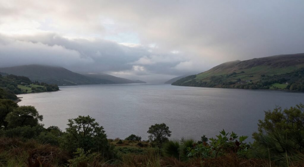 Panoramic view of Loch Ness on a day trip from Edinburgh Scotland