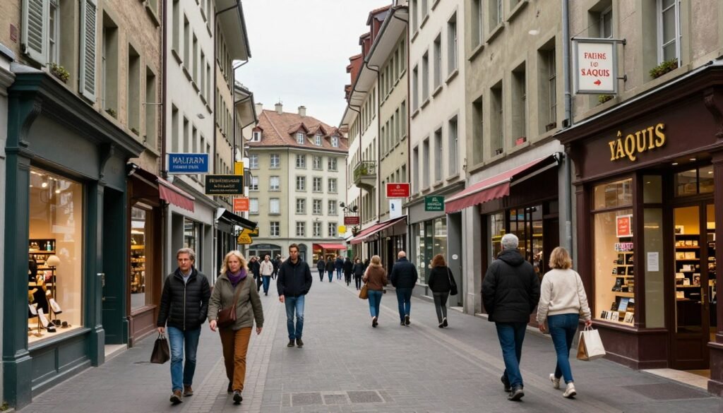 The Best Things to Do in Geneva 51 Pâquis neighborhood street scene with diverse shops