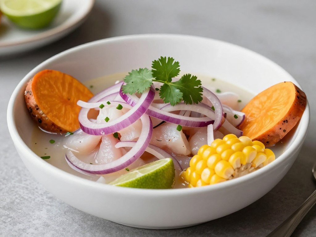 Peruvian ceviche in Frankfurt restaurant