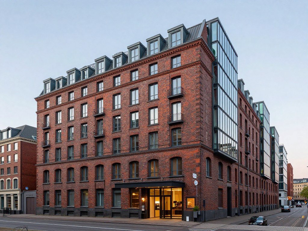 The Best Hotels in Hamburg 7 Pierdrei Hotel Hafencity Hamburg modern exterior in warehouse district