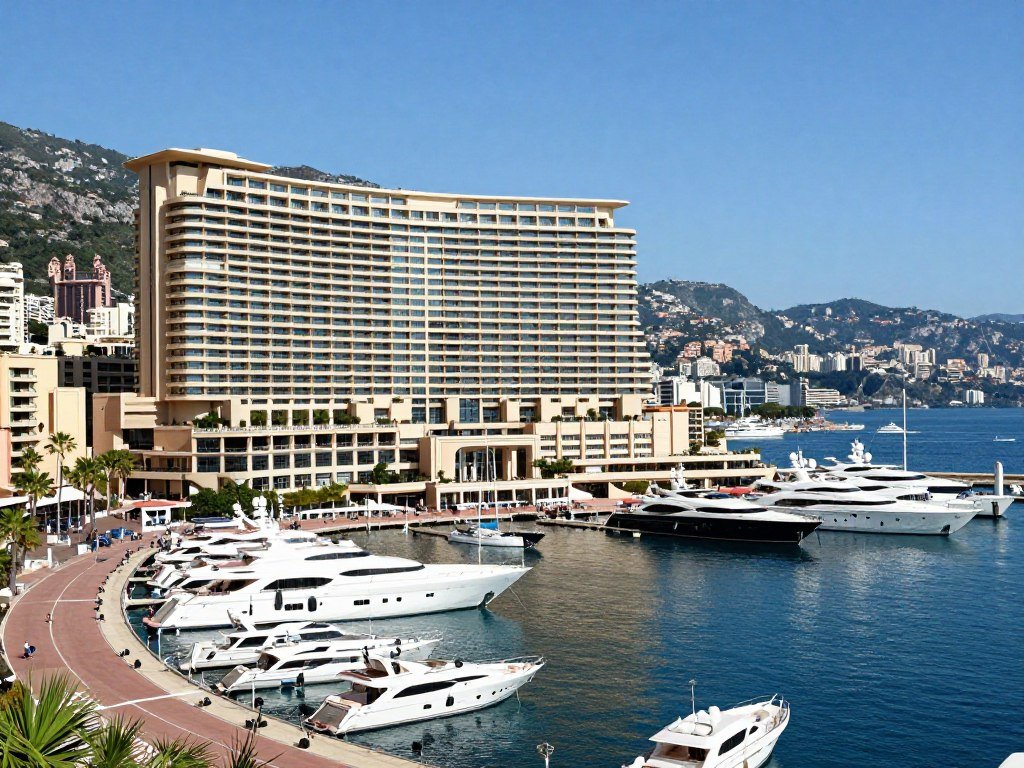 Port Palace Monaco waterfront hotel with yacht views