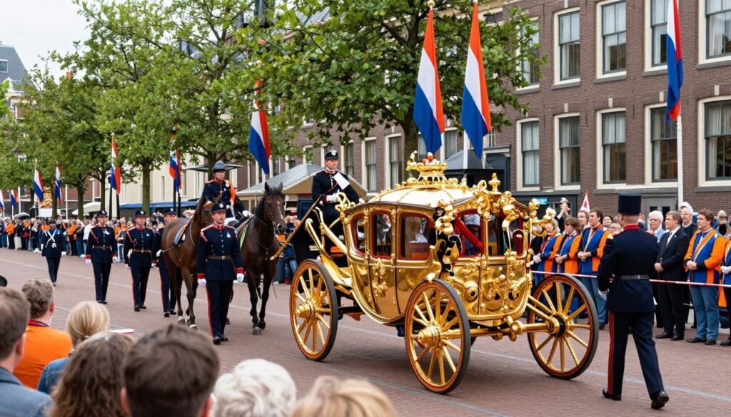 Prinsjesdag (Prince's Day) royal procession in The Hague with the Golden Coach, what is The Hague famous for