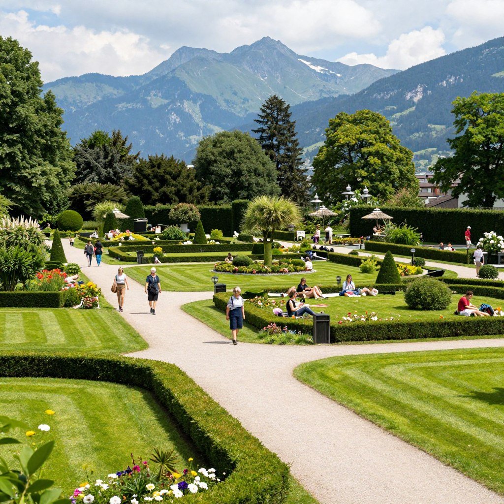 Private park at Park Hotel Sonnenhof