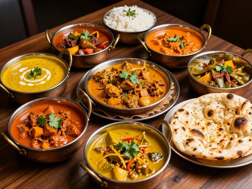 Restaurant New Delhi vegetarian Indian curry dishes