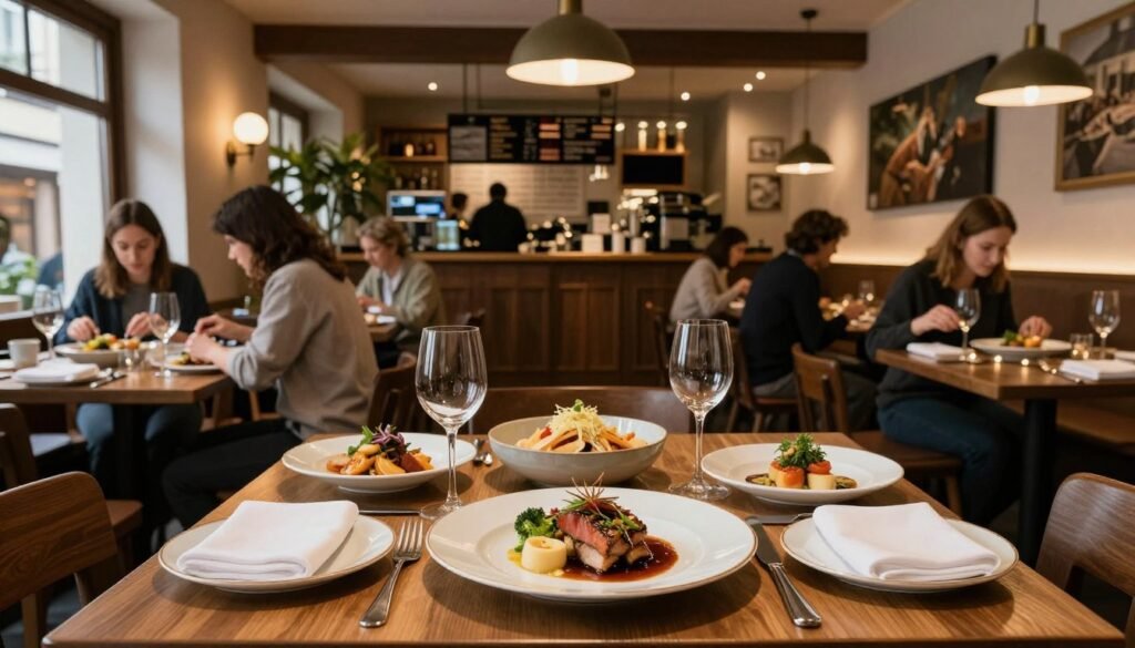 Restaurant scene in Schaan with local cuisine