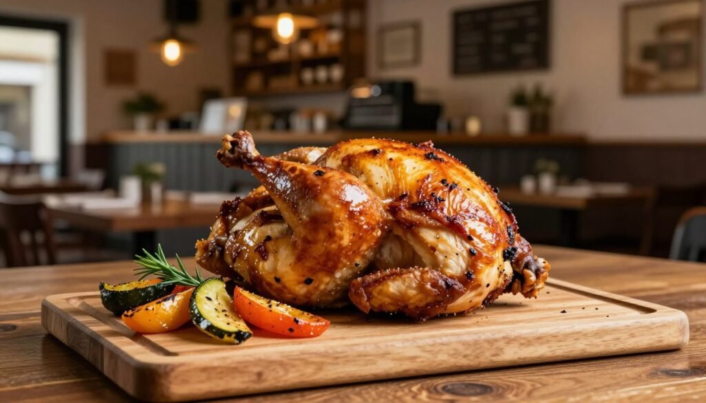 Roast chicken dish at The Roast Chicken Bar restaurant in Haarlem Netherlands