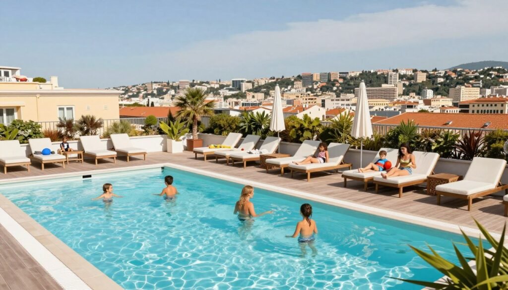 The Best Hotels in Nice 17 Rooftop pool at Deck Hotel with family-friendly facilities