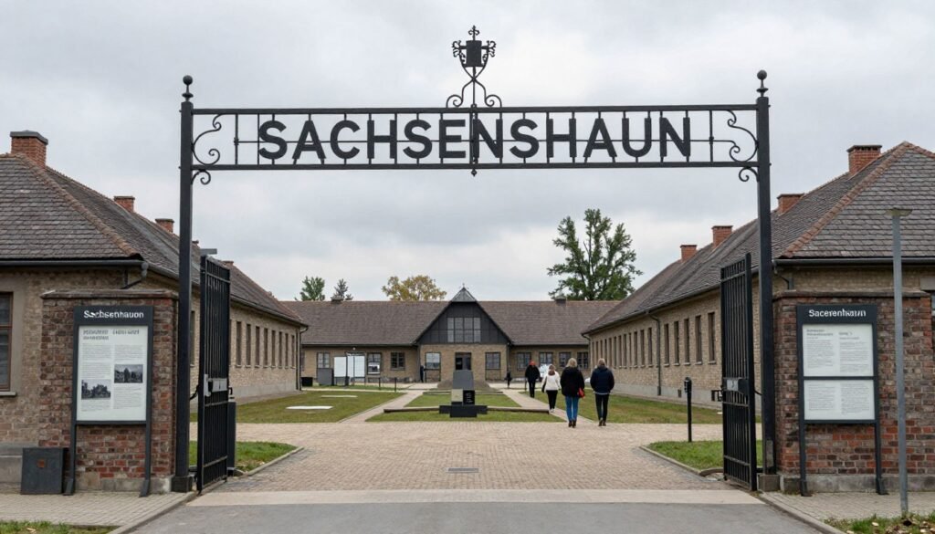 The Best Things to Do in Berlin 19 Sachsenhausen concentration camp memorial entrance with somber atmosphere and historical documentation