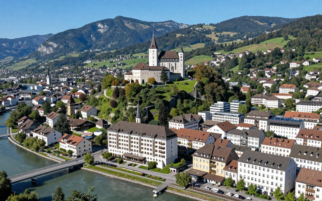 The Best Hotels in Balzers 5 Scenic view of hotels in Vaduz and surrounding Liechtenstein area near Balzers