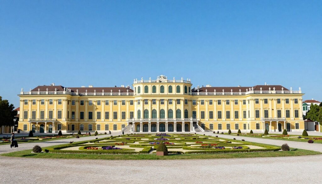 The Best Things to Do in Vienna 110 Schönbrunn Palace in Vienna with its beautiful gardens and yellow facade