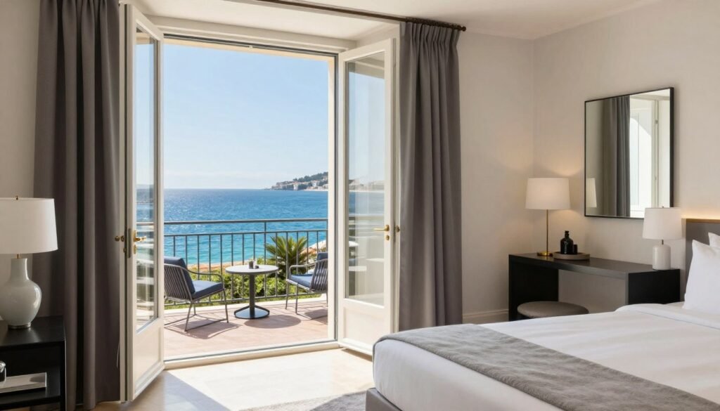 The Best Hotels in Nice 8 Sea view room at Hotel Le Suisse with balcony overlooking the Mediterranean
