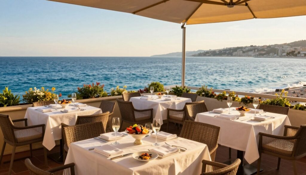 The Best Restaurants in Nice 8 Seaside dining at La Réserve, one of the best restaurants in Nice with Mediterranean views