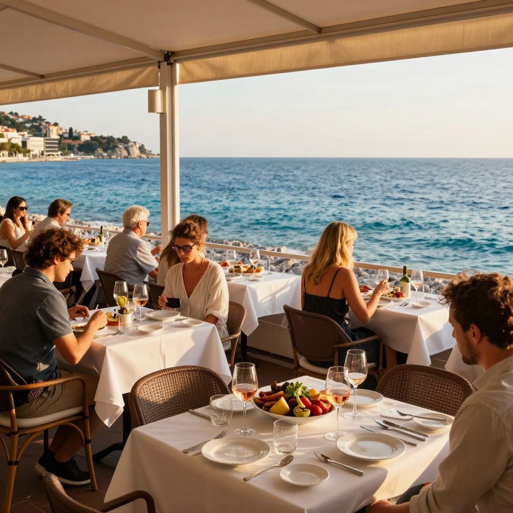 The Best Restaurants in Nice 3 Seaside dining with a view of the Mediterranean in Nice
