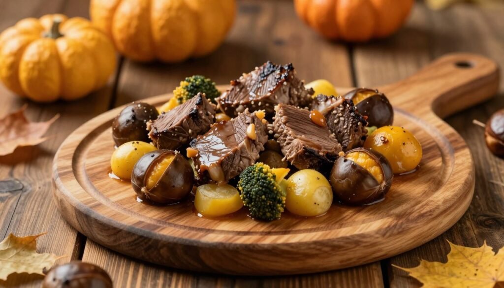 Seasonal Swiss dish with autumn game meat