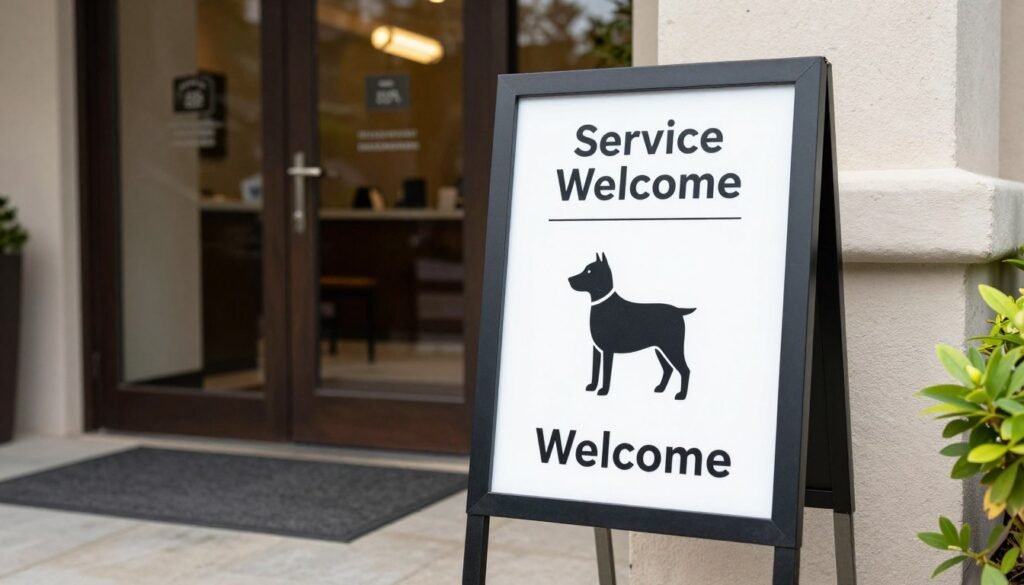 Service dog friendly hotel entrance