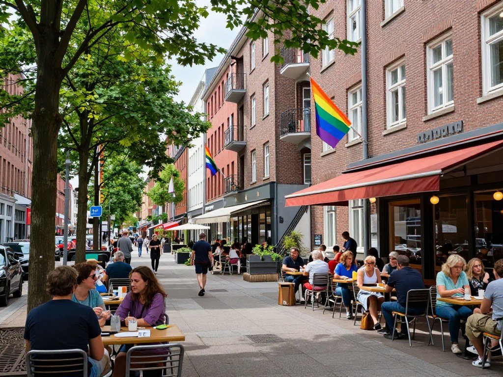 The Best Hotels in Hamburg 26 St. Georg Hamburg Lange Reihe street with cafes and shops