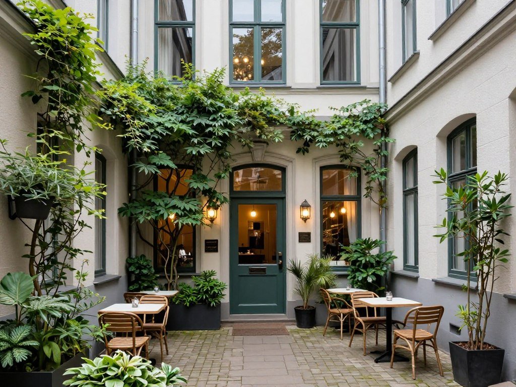 The Best Hotels in Hamburg 16 Stadthaushotel Hamburg intimate courtyard garden