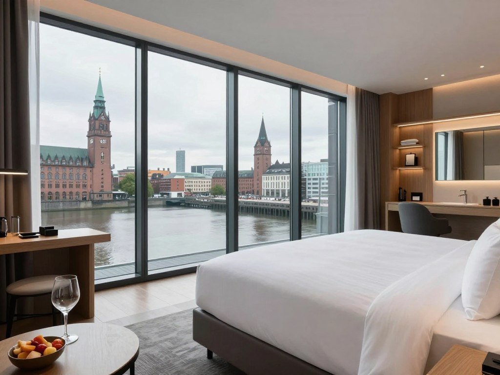The Best Hotels in Hamburg 5 Steigenberger Hotel Hamburg modern room interior with city view