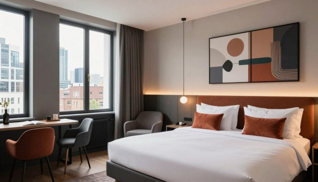 The Best Hotels in Frankfurt 8 Stylish boutique hotel room in Frankfurt with design furniture