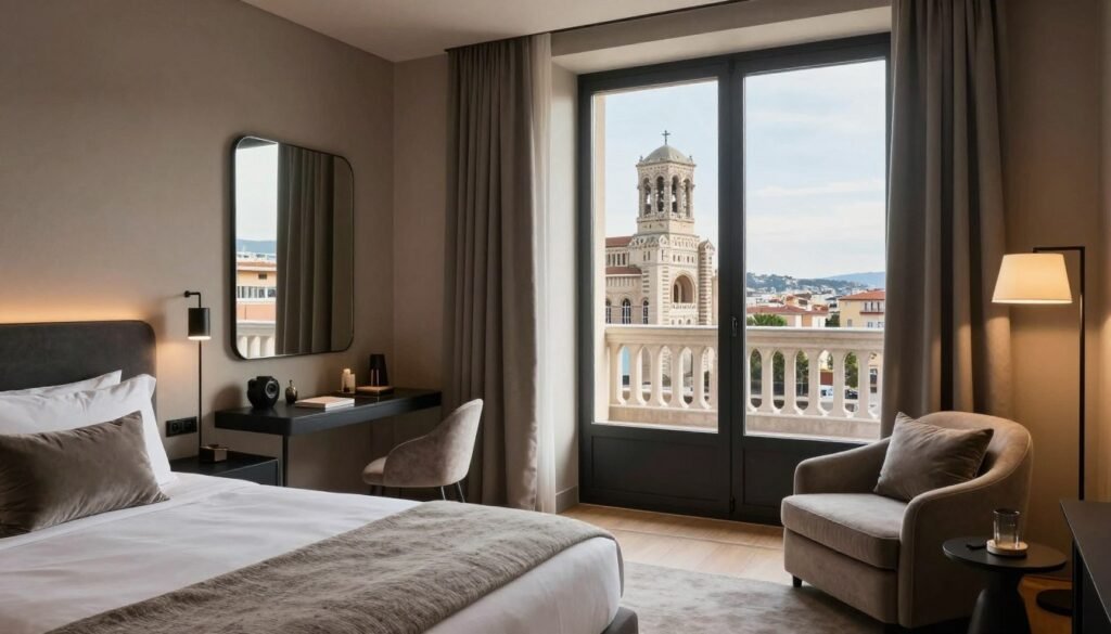 The Best Hotels in Nice 14 Stylish room at Hôtel Rossetti with views of Nice Cathedral
