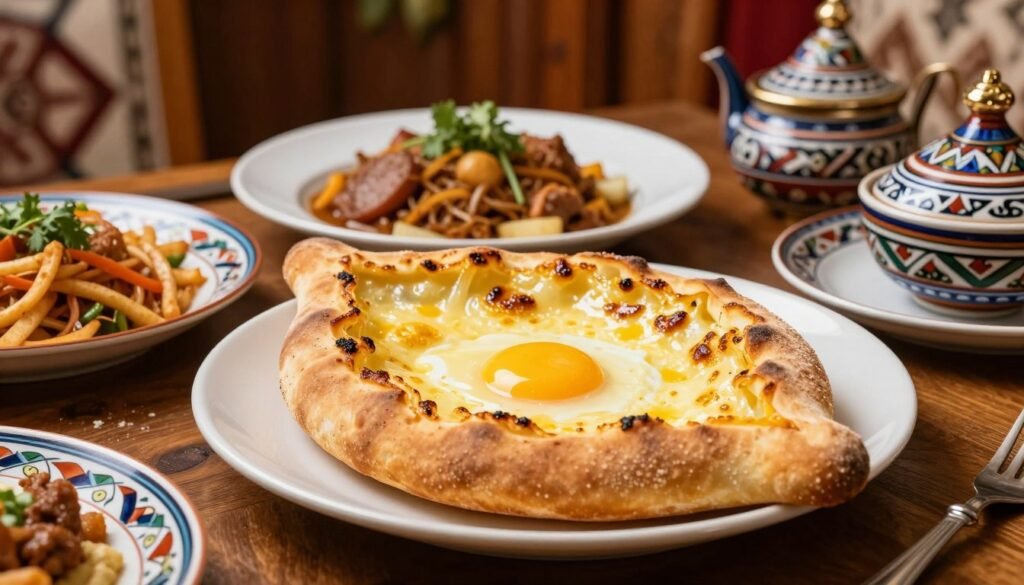 Best Restaurants in The Hague, Netherlands 7 Suhumi Georgian restaurant in The Hague with traditional decor and khachapuri cheese bread