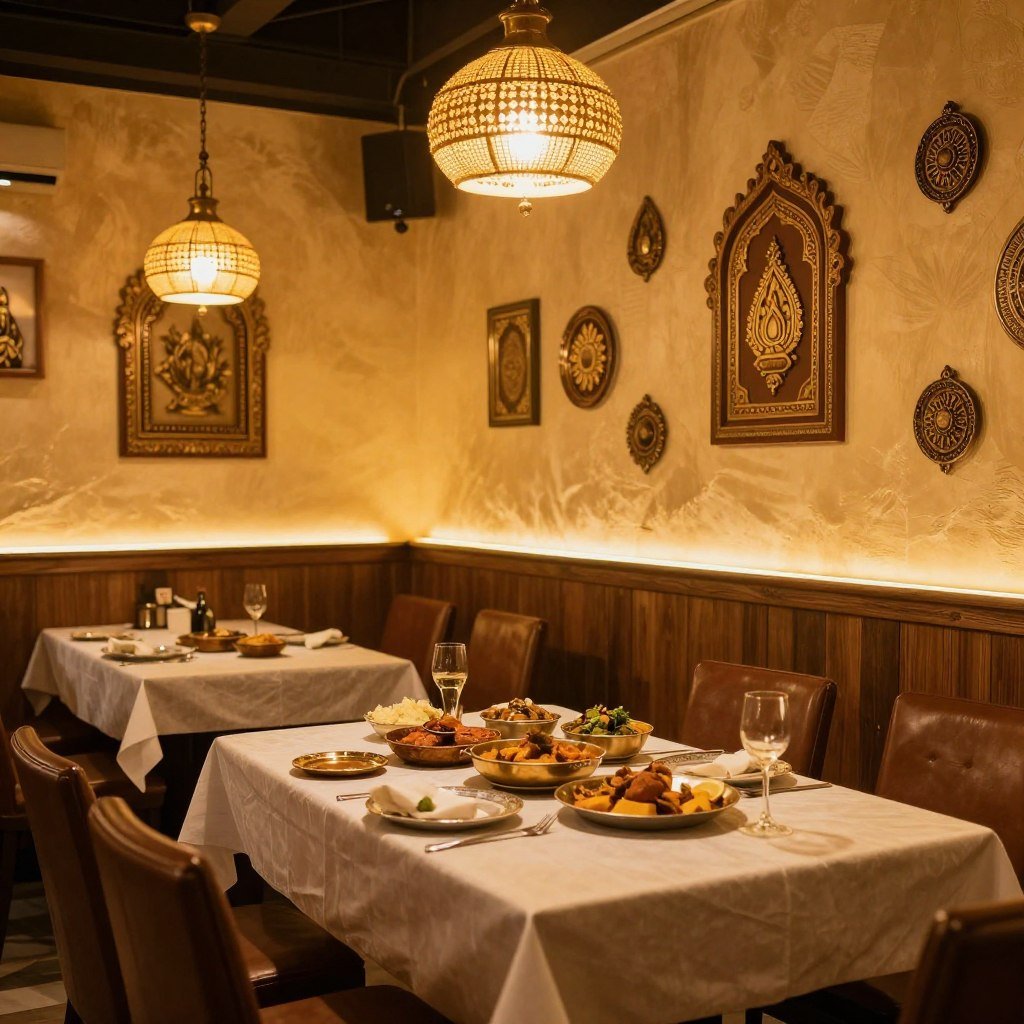 Taste of India restaurant with traditional Indian ambiance