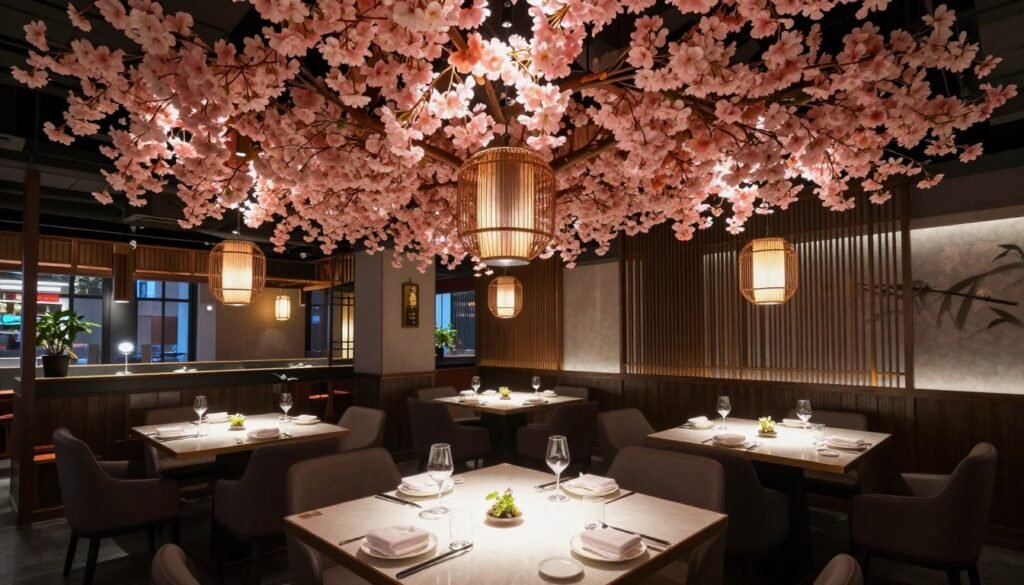 Best Restaurants Birmingham England 4 Tattu Birmingham restaurant with cherry blossom decor