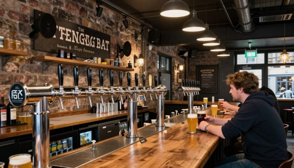 The Hanging Bat craft beer pub in Edinburgh with its extensive tap selection, one of the best pubs in Edinburgh for craft beer