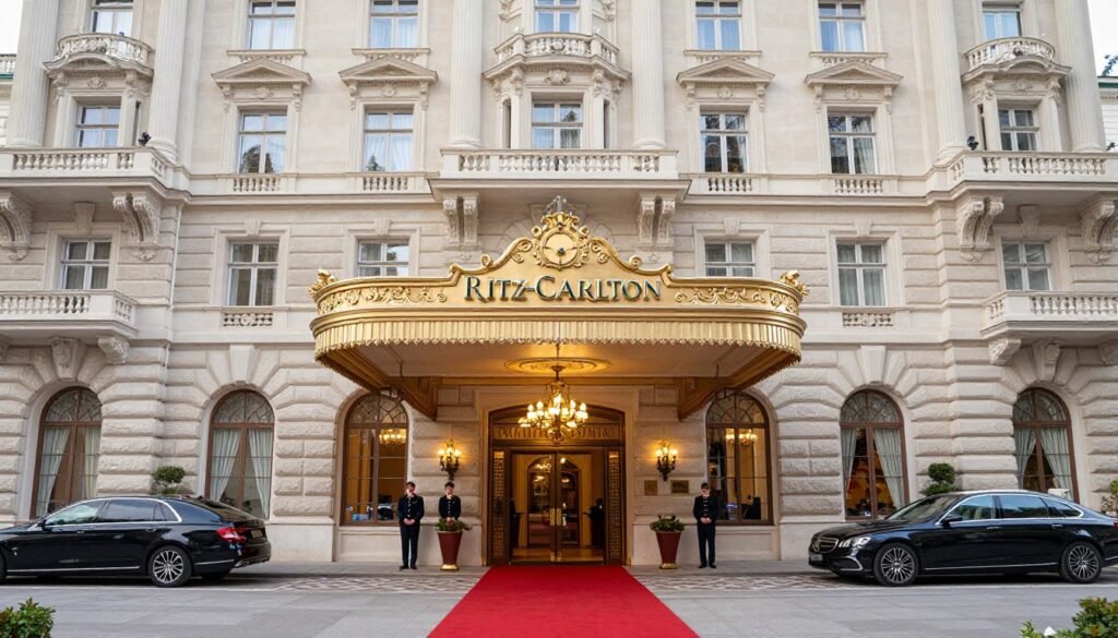 The Ritz-Carlton Vienna luxury hotel facade and entrance