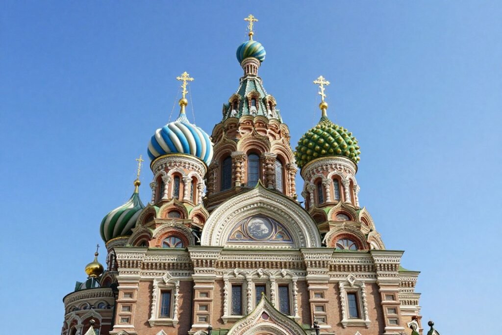 The Saint Nicholas Russian Orthodox Cathedral with its colorful onion domes and ornate architecture - things to do in Nice