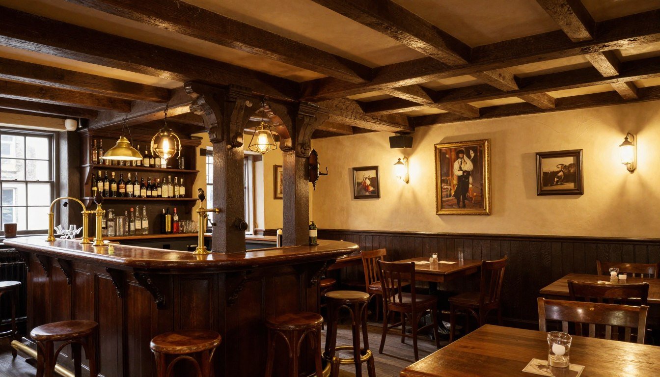 The Sheep Heid Inn in Edinburgh, one of the best pubs in Edinburgh with historic interior