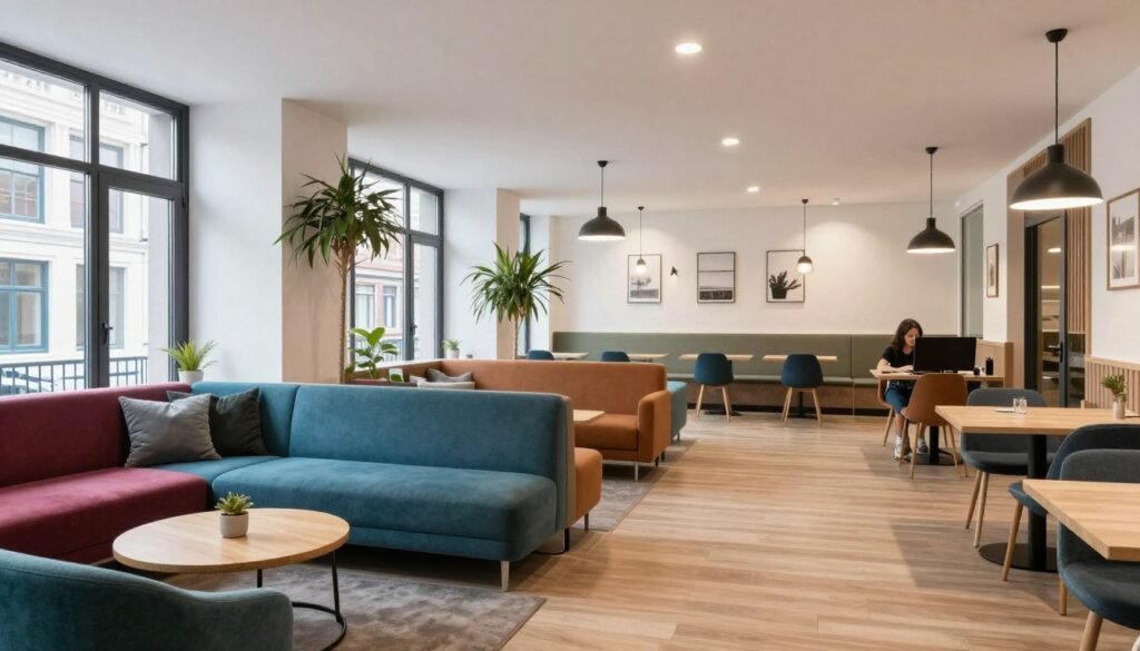 The Best Hotels in The Hague 8 The Student Hotel The Hague showing modern budget-friendly accommodations with stylish common areas