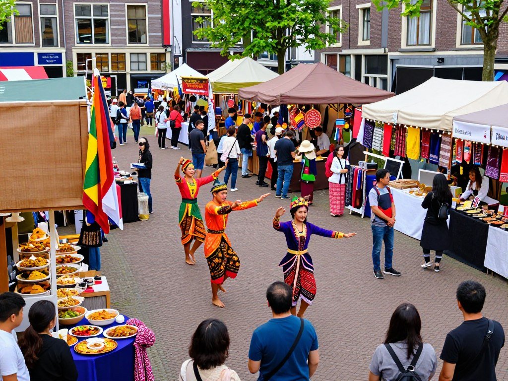 The Tong Tong Fair in The Hague celebrating Indo-Dutch culture, what is The Hague famous for