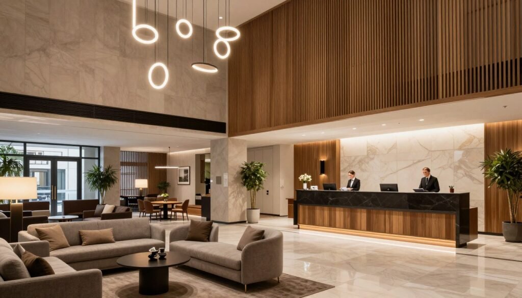 The Watermark Hotel Vienna boutique lobby with hotels in vienna design elements