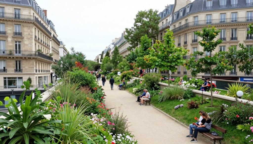 The Best Things to Do in Paris 5 The elevated Promenade Plantée (Coulée Verte) with greenery and Parisian buildings - unique things to do in Paris