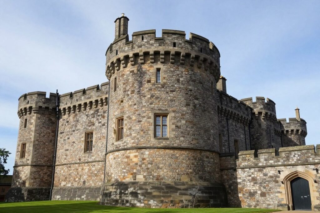 The historic Auld Keep at Edinburgh Dundas Castle with its medieval stonework