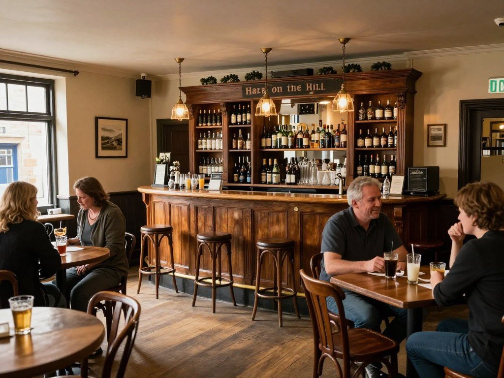 The welcoming interior of The Hare on the Hill pub in Kingsdown, Bristol