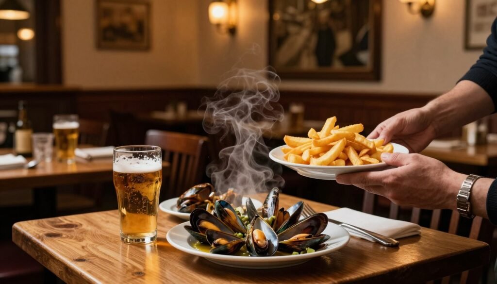 The Best Restaurants in Brussels 1 Traditional Belgian restaurant in Brussels serving mussels and fries