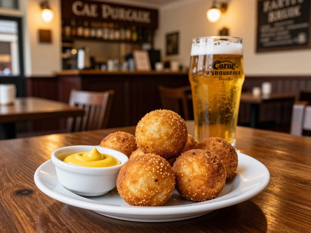 The Best Restaurants in Leiden Netherlands 11 Traditional Dutch bitterballen and beer at Café De Vergulde Kruik in Leiden